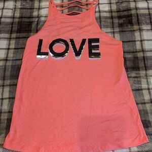 Victoria's Secret Love pink tank xs